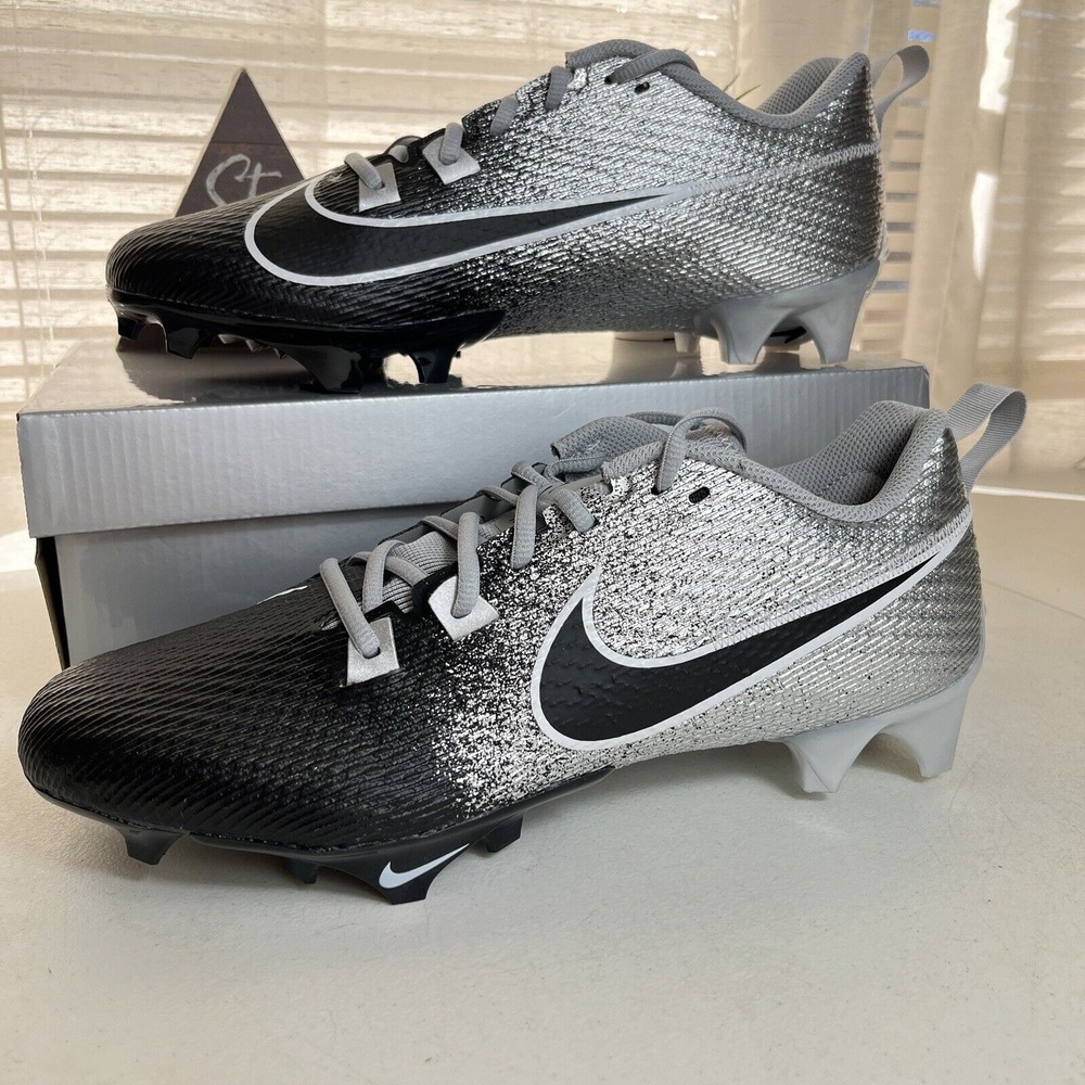 Nike Vapor Edge Speed 360 2 Metallic Silver Black Men Size 7.5 Football Cleats
